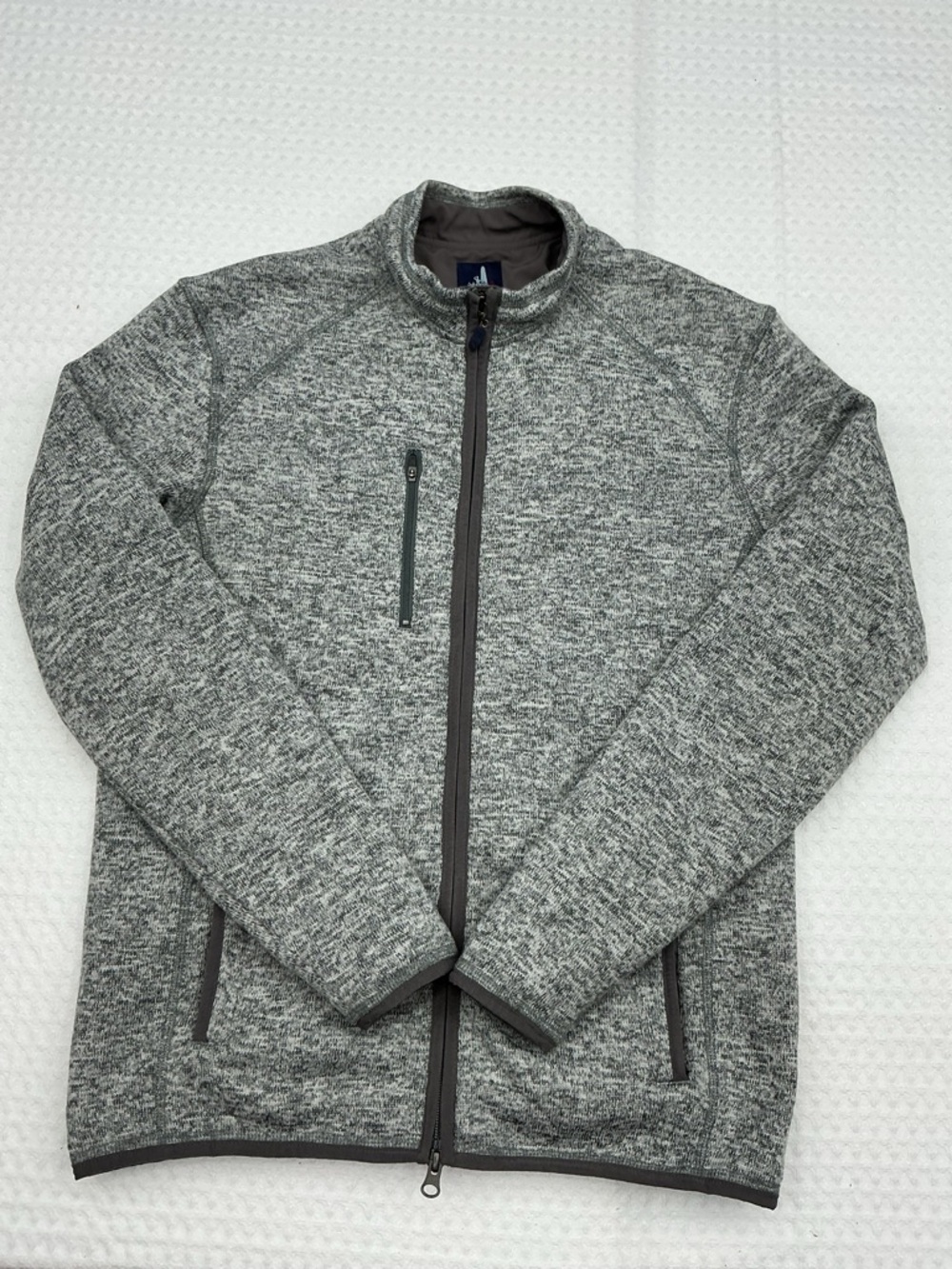 johnnie-O Heather Gray Full-Zip Performance Jacket